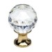 Ручка кнопка Linea Cali 200200PB040OZ, материал Латунь, отделка Золото Кристаллы Swarovski, d=40 мм