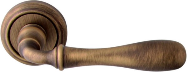 Дверная ручка на круглой розетке "BETA" 294V MAB, материал Латунь, отделка Бронза, 136*50 мм