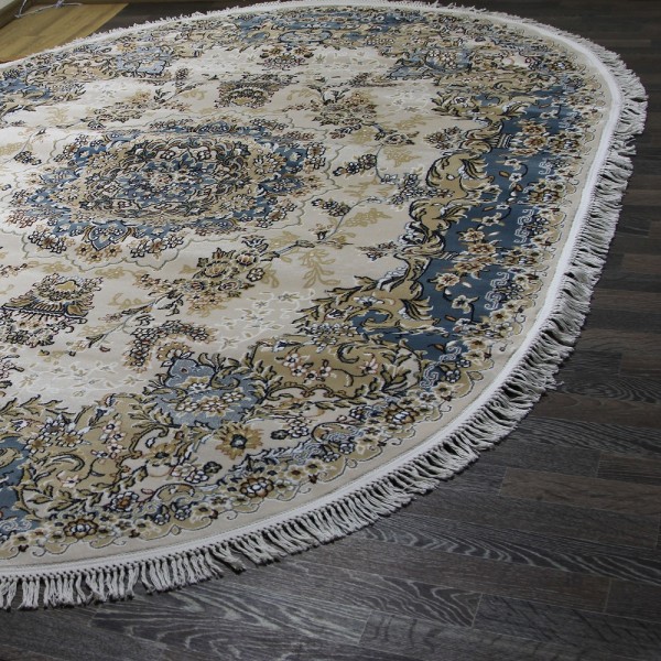 Ковер Shahreza d211 cream-blue овал