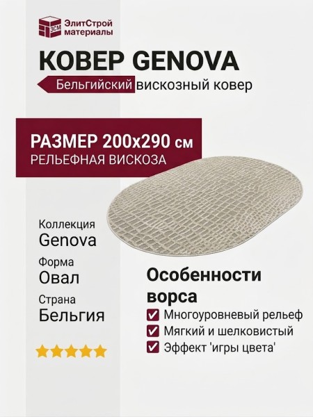 Ковер Genova 38512-2929/90 овал 200x290