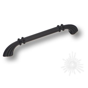 Ручка скоба 1890-85-160-053, материал Замак, цвет Чёрный, отделка Черный, 30*20*194 мм