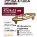 Ручка-скоба 9.1347.0064.25, материал Замак, отделка Бронза, 87x31x22 мм