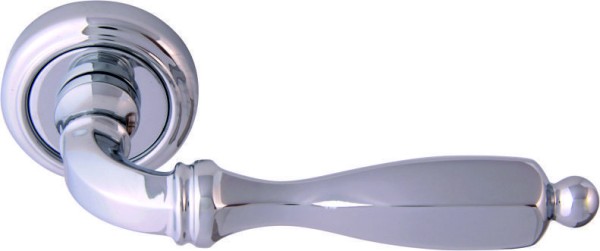 Дверная ручка на круглой розетке "CAMILLA"298V CP, материал Латунь, отделка Хром, 145*50 мм