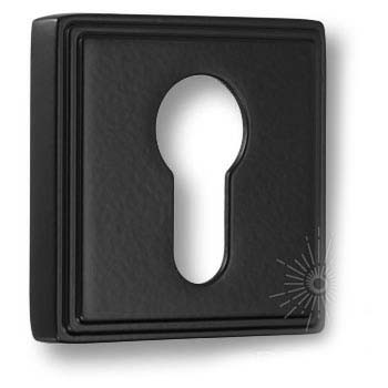 Дополнительные розетки для замка с английским ключом RO17Y AL6 ROSET, материал Замак, отделка Черный, 52*52 мм