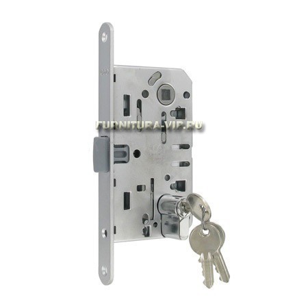 Замок Mediana EVOLUTION AGB (бесшумный) для двери закрывающейся на английский ключ B01103.50.34, материал Сталь, отделка Хром