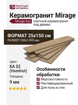 Mirage Kao Hazelnut KA 02 SP SQ 25x150 BQN1