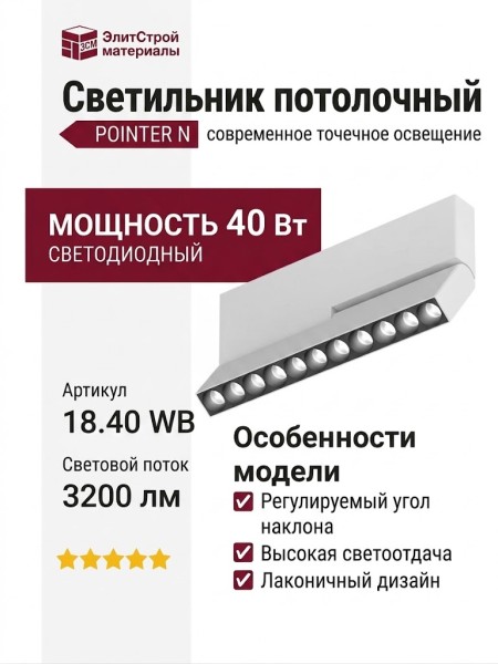 Светильник потолочный POINTER N 18.40 WB