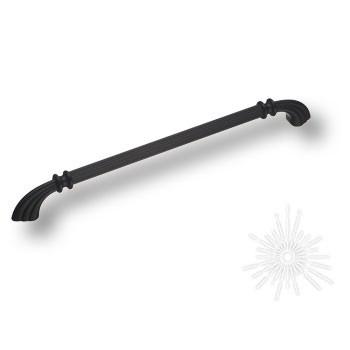 Ручка скоба 1890-85-256-053, материал Замак, цвет Чёрный, отделка Черный, 30*20*290 мм