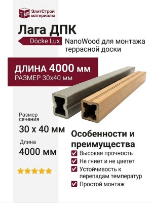 Лага ДПК NanoWood 30х40х4000мм