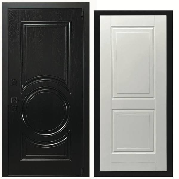 Дверь входная «Дьябло», внутренняя панель НШ-1 (молочный софт)