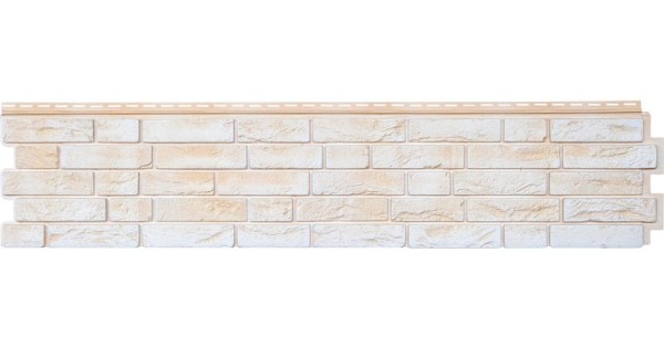 Фасадная панель GrandLine (Я Фасад), Демидовский кирпич, Цвет слоновой кости.