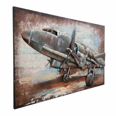 Картина из металла "Самолёт"