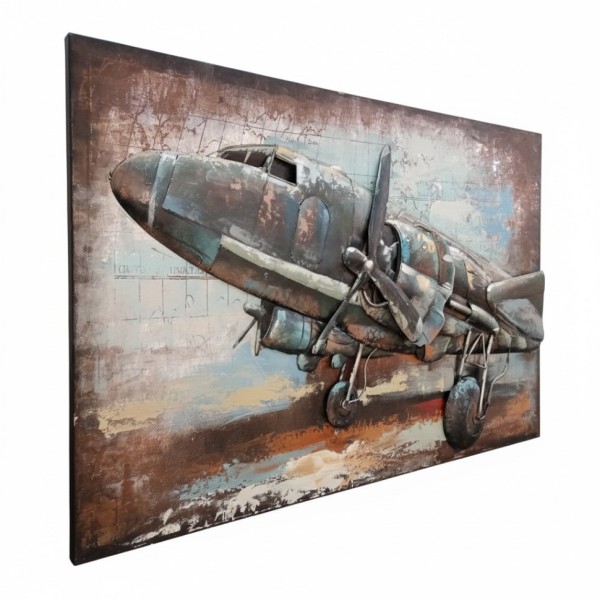 Картина из металла "Самолёт"
