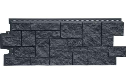 Фасадная панель Grand Line, Дикий камень Классик, Графит