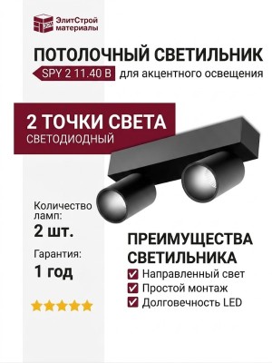 Светильник потолочный SPY 2 11.40 B