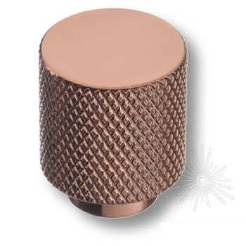 Ручка кнопка 1965 0008 RS, материал Алюминий, отделка Медь, 25*d=20 мм