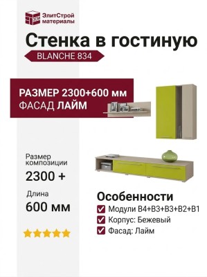 Стенка в гостиную BLANCHE 834