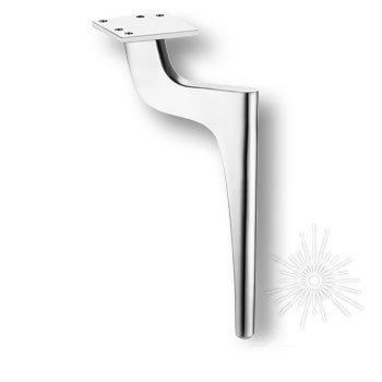 Опора мебельная 1460 ZARIF Leg 250 мм Chrome, материал Замак, отделка Хром