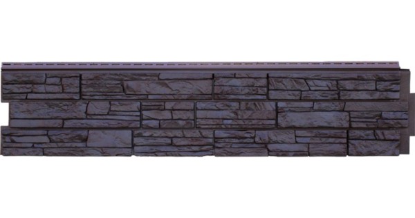 Фасадная панель Grand Line (Я Фасад), Крымский сланец, Премиум акрил, Угольный цвет.