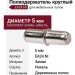 Полкодержатель круглый , EA24.NI, материал Замак, отделка Никель, d=5 мм