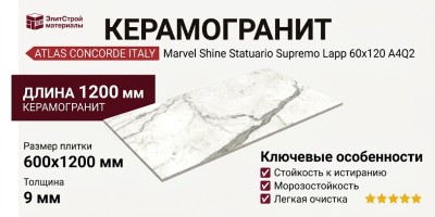 Atlas Concorde Italy Marvel Shine Statuario Supremo Lapp 60x120 A4Q2