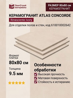 Atlas Concorde Rinascente Ivory 80x80 610010002642
