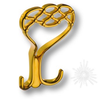 Крючок 738MP11, материал Замак, отделка Золото, 54*88*140 мм