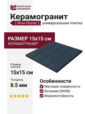 Wow Raster Line M Deep Blue 15x15 131374