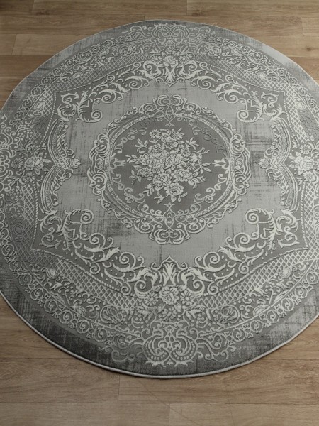 Ковер Armina 3762A grey круг