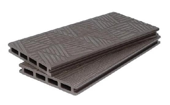 Террасная доска ДПК POLIVAN GROUP 3D+3D NEW пустотелая двухсторонняя DENPASAR Темный шоколад