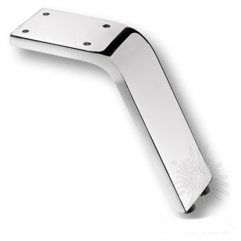 Опора мебельная KAX-0751-0120-A01, материал Сталь Пластик, отделка Хром, 120*50*70 мм