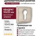 Дополнительные розетки для замка с английским ключом RO17Y NBM ROSET, материал Замак, отделка Никель, 52*52 мм