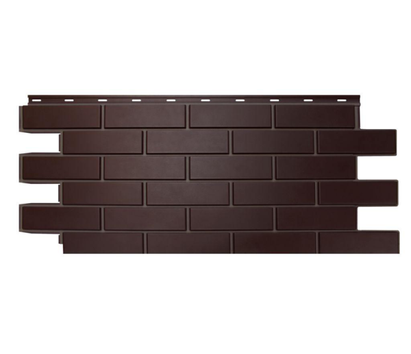 Фасадная панель Nordside, Гладкий кирпич, Темный шоколад