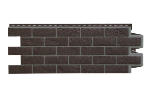 Фасадная панель Grand Line, Старинный кирпич Design, RAL 7006 Шоколадный
