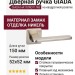 Дверная ручка на квадратной розетке "GIADA" HA110RO11 NB, материал Замак, отделка Никель, 150*52*52 мм