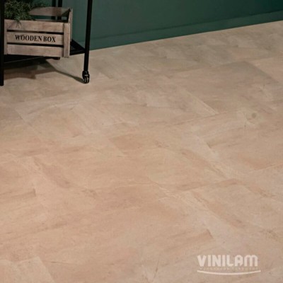 Виниловый пол Vinilam коллекция CERAMO VINILAM Stone Бетон Белый 71615