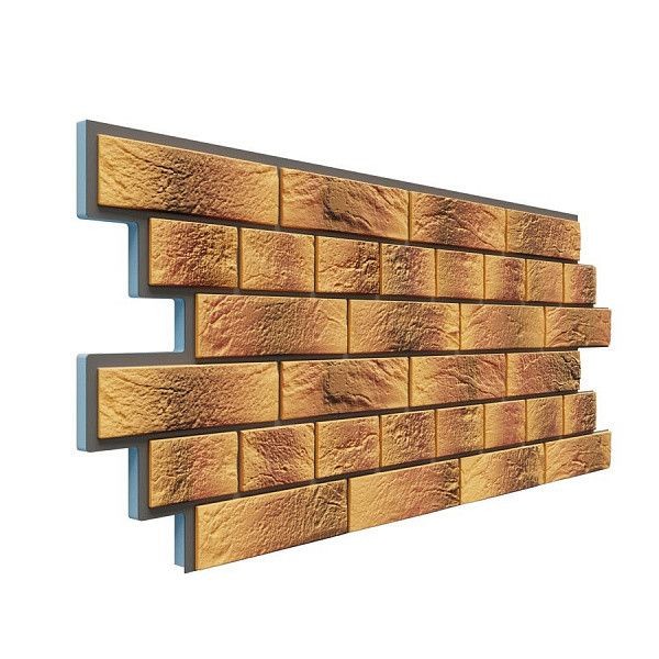 Термопанель фасадная Доломит венецианский кирпич 20 мм Нарва