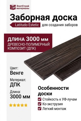 Заборная доска Latitudo, Estetic, Венге