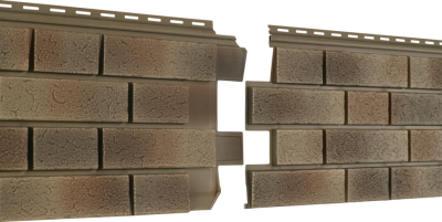 Фасадная панель Ю-пласт, Стоун Хаус S-Lock, Клинкер Нордик, Цвет: Песок.