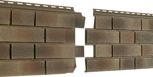 Фасадная панель Ю-пласт, Стоун Хаус S-Lock, Клинкер Нордик, Цвет: Песок.