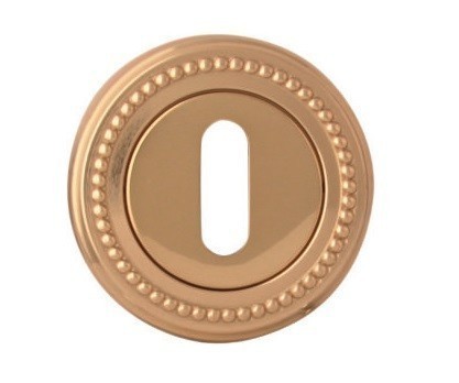 Дополнительные розетки для замка с межкомнатным ключом CAB 50L PB, материал Латунь, отделка Латунь, d=50 мм