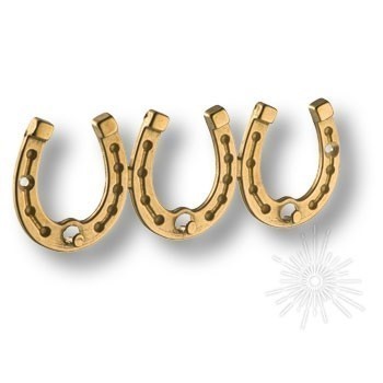 Крючок "Подкова лошади" 14623-B, материал Латунь, отделка Латунь, 53*145 мм