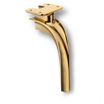 Опора мебельная 2390 CRUZ Leg 210 мм Gold, материал Замак, отделка Золото