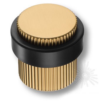 Дверной ограничитель напольный DS1016 0038 GB-P6, материал Замак, отделка Латунь, 36*d=32/39 мм