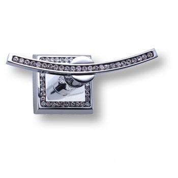 Крючок 3506-2-75-005, материал Латунь, отделка Кристаллы Swarovski Хром, 86*54*120 мм