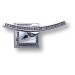 Крючок VISTA D′ORO 3506-2-75-005, материал Латунь, отделка Кристаллы Swarovski Хром, 86*54*120 мм