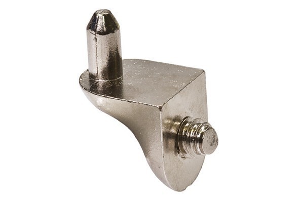 Полкодержатель Г-образный с винтом, RM5335.NI, материал Замак, отделка Никель