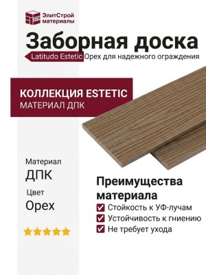 Заборная доска Latitudo, Estetic, Орех