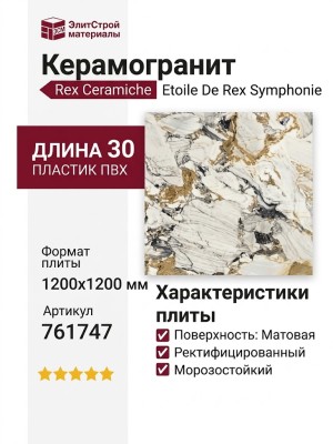 Rex Ceramiche Etoile De Rex Symphonie Mat. 120x120 761747