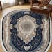 Ковер Farsi/MASHAD 1500 G144 Dark blue овал 200x300